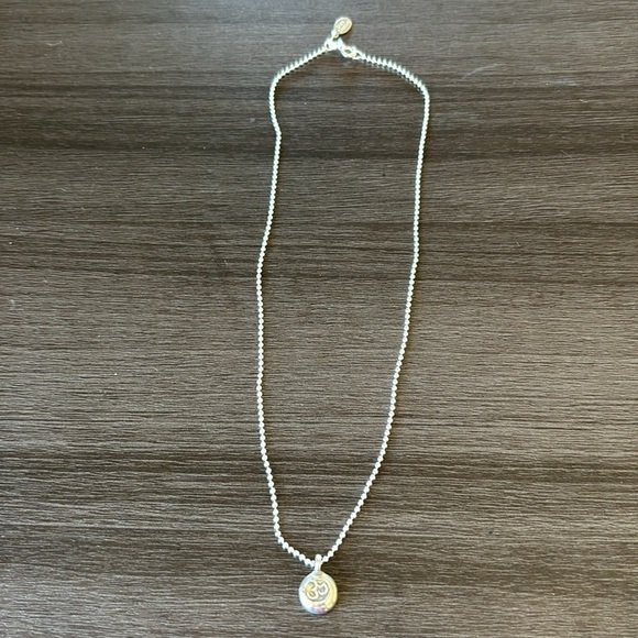 Thai Silver Om Charm on Sterling Silver Ball Chain Necklace NWT - Picture 7 of 8